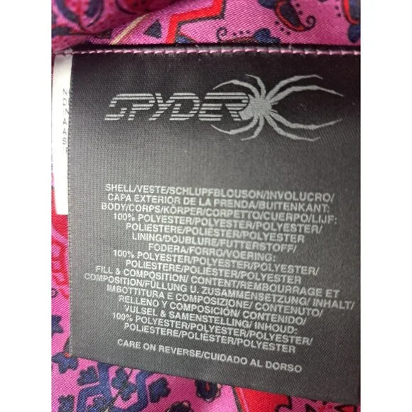 Spyder Women's Midweight Pink Jacket with Black Fur Trim Size 10 - Picture 6 of 11